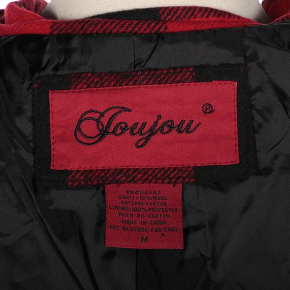 Joujou plaid coat red and black - Picture 4 of 4